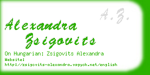 alexandra zsigovits business card